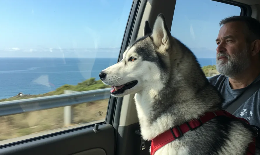 Reizen per auto met je Siberische Husky