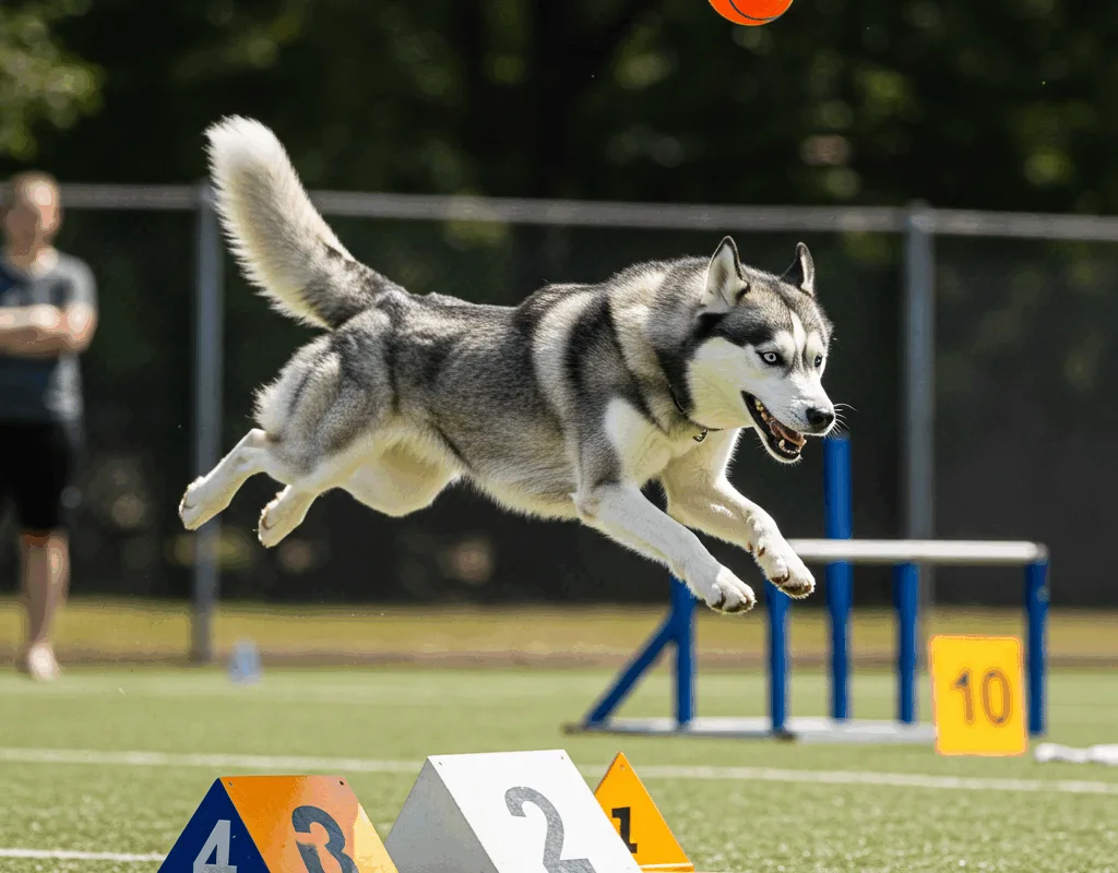 husky-trainen-voor-flyball-en-frisbee