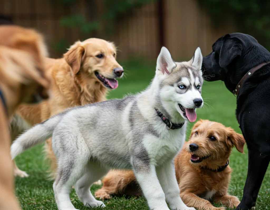 socialisatie-husky-pup