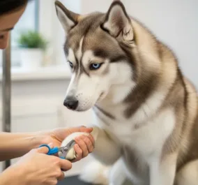 nagels-knippen-bij-de-siberische-husky